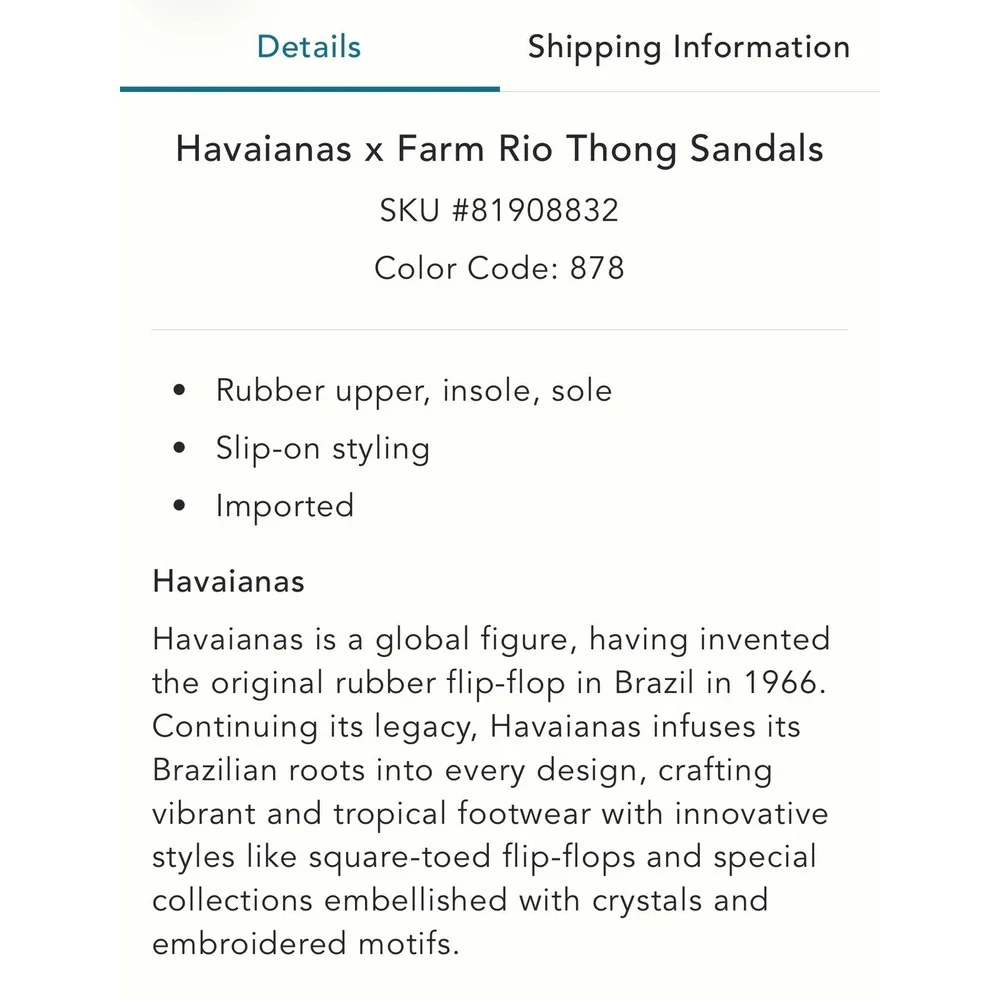 Havaianas x FARM Rio Caipirinha Flip Flops Olive Green White Womens 7/8